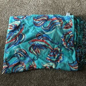 Lily Pulitzer silk and cashmere scarf